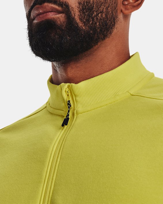Camiseta con media cremallera UA Run Trail para hombre, Yellow, pdpMainDesktop image number 3